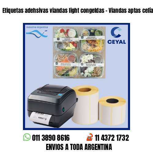 Etiquetas adehsivas viandas light congeldas – Viandas aptas celíacos