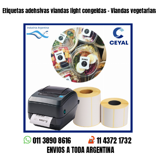Etiquetas adehsivas viandas light congeldas – Viandas vegetarianas