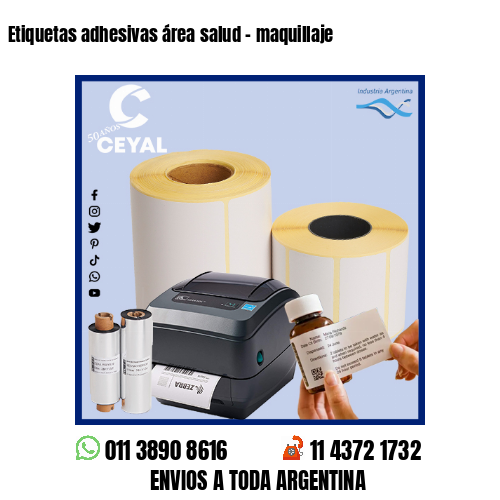 Etiquetas adhesivas área salud – maquillaje