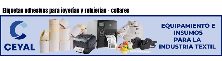 Etiquetas adhesivas para joyerías y relojerías - collares
