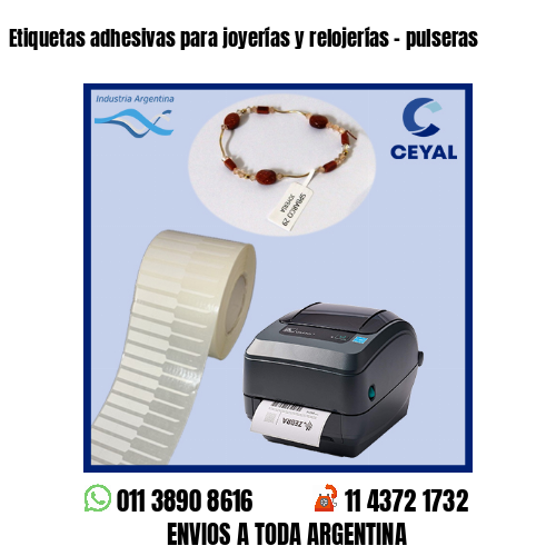 Etiquetas adhesivas para joyerías y relojerías – pulseras