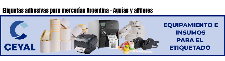 Etiquetas adhesivas para mercerías Argentina - Agujas y alfileres