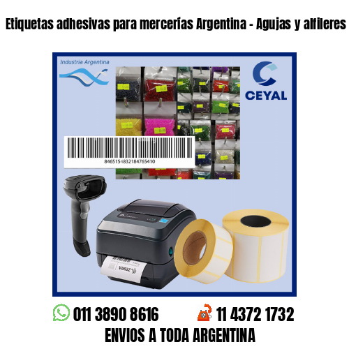 Etiquetas adhesivas para mercerías Argentina – Agujas y alfileres