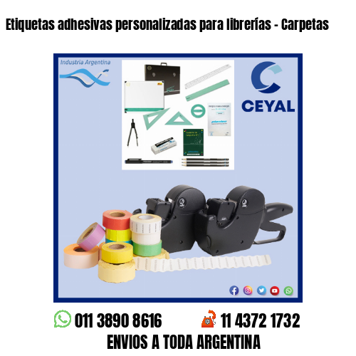 Etiquetas adhesivas personalizadas para librerías – Carpetas
