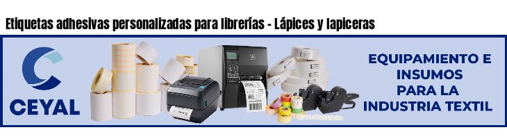 Etiquetas adhesivas personalizadas para librerías - Lápices y lapiceras