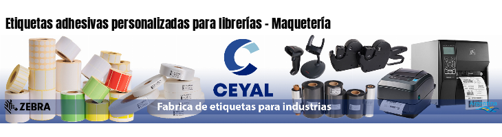 Etiquetas adhesivas personalizadas para librerías - Maquetería