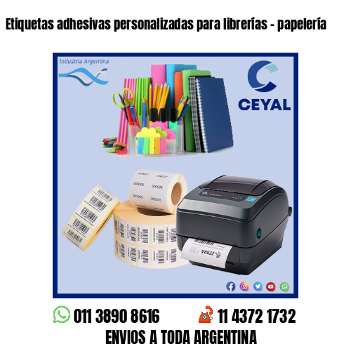Etiquetas adhesivas personalizadas para librerías – papelería