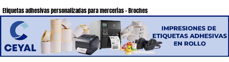 Etiquetas adhesivas personalizadas para mercerías - Broches