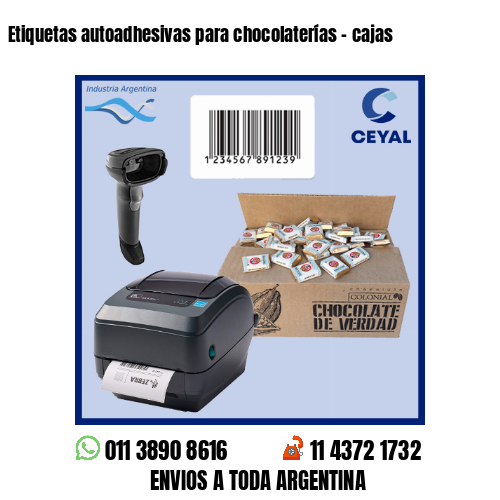 Etiquetas autoadhesivas para chocolaterías – cajas