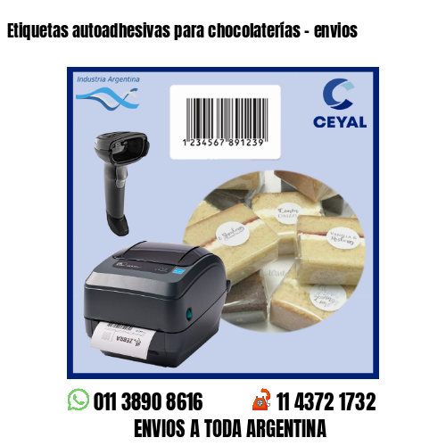 Etiquetas autoadhesivas para chocolaterías - envios