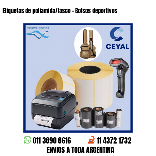 Etiquetas de poliamida/fasco – Bolsos deportivos