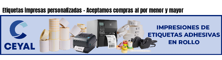Etiquetas impresas personalizadas - Aceptamos compras al por menor y mayor