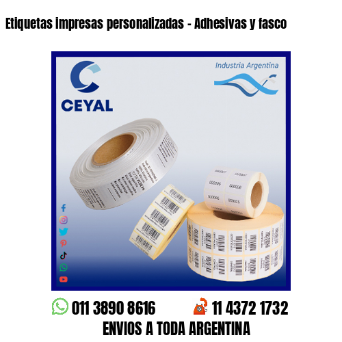 Etiquetas impresas personalizadas – Adhesivas y fasco