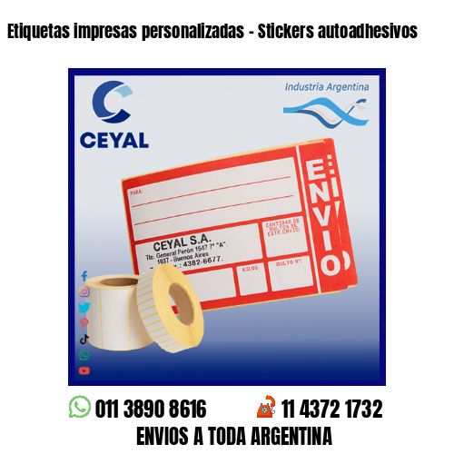 Etiquetas impresas personalizadas – Stickers autoadhesivos