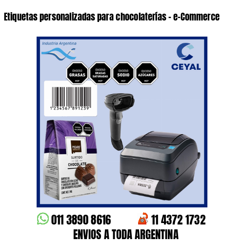 Etiquetas personalizadas para chocolaterías – e-Commerce