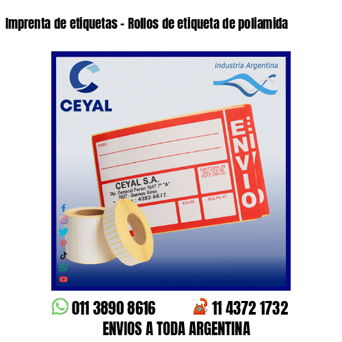 Imprenta de etiquetas – Rollos de etiqueta de poliamida