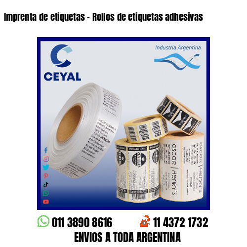 Imprenta de etiquetas – Rollos de etiquetas adhesivas