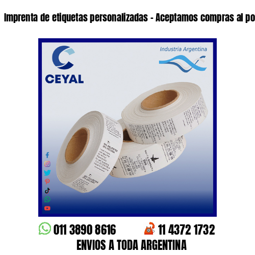 Imprenta de etiquetas personalizadas – Aceptamos compras al por menor y mayor