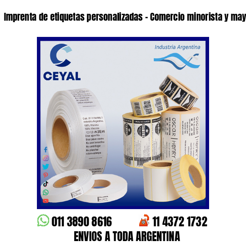 Imprenta de etiquetas personalizadas – Comercio minorista y mayorista