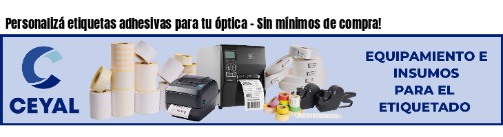 Personalizá etiquetas adhesivas para tu óptica - Sin mínimos de compra!