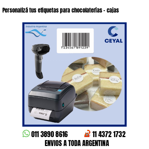 Personalizá tus etiquetas para chocolaterías – cajas
