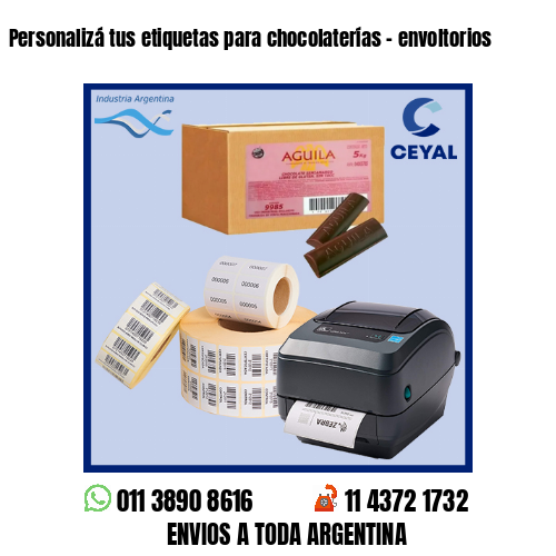 Personalizá tus etiquetas para chocolaterías – envoltorios