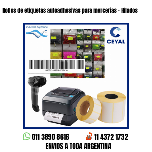 Rollos de etiquetas autoadhesivas para mercerías – Hilados