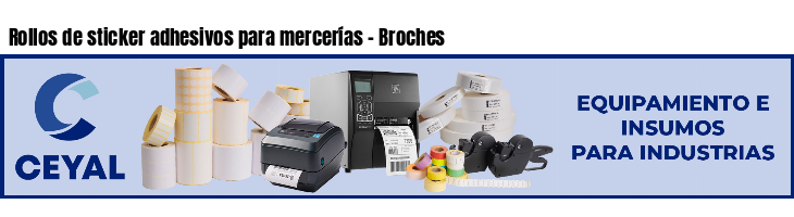 Rollos de sticker adhesivos para mercerías - Broches
