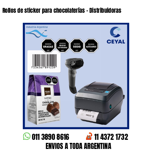 Rollos de sticker para chocolaterías – Distribuidoras