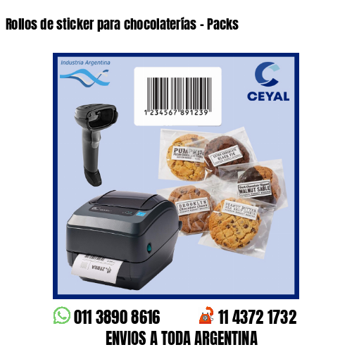 Rollos de sticker para chocolaterías – Packs