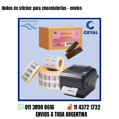 Rollos de sticker para chocolaterías – envios
