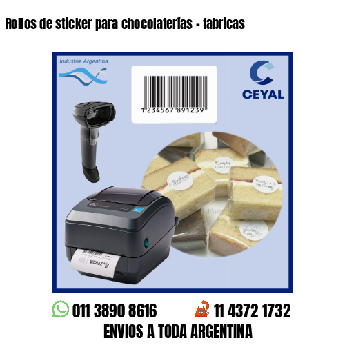 Rollos de sticker para chocolaterías – fabricas