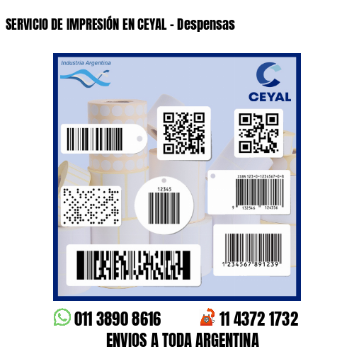 SERVICIO DE IMPRESIÓN EN CEYAL - Despensas