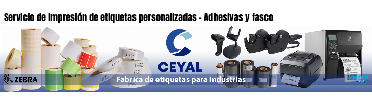 Servicio de impresión de etiquetas personalizadas - Adhesivas y fasco
