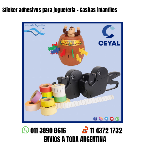 Sticker adhesivos para juguetería – Casitas infantiles