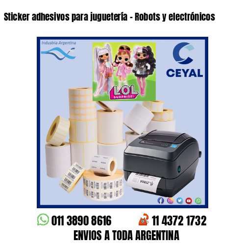 Sticker adhesivos para juguetería – Robots y electrónicos