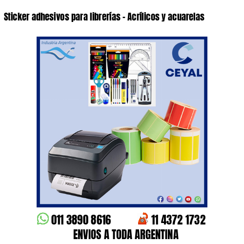 Sticker adhesivos para librerías – Acrílicos y acuarelas