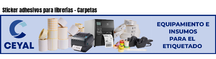 Sticker adhesivos para librerías - Carpetas
