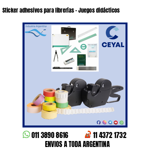 Sticker adhesivos para librerías – Juegos didácticos