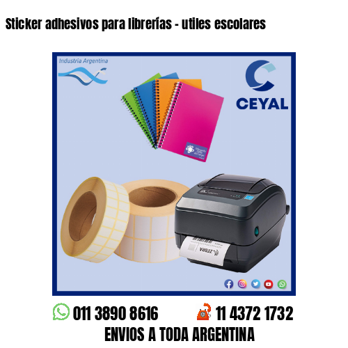 Sticker adhesivos para librerías – utiles escolares