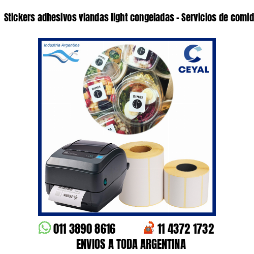 Stickers adhesivos viandas light congeladas – Servicios de comida light