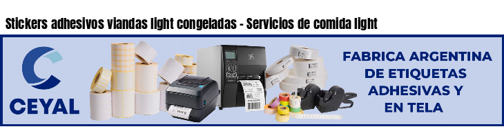Stickers adhesivos viandas light congeladas - Servicios de comida light 
