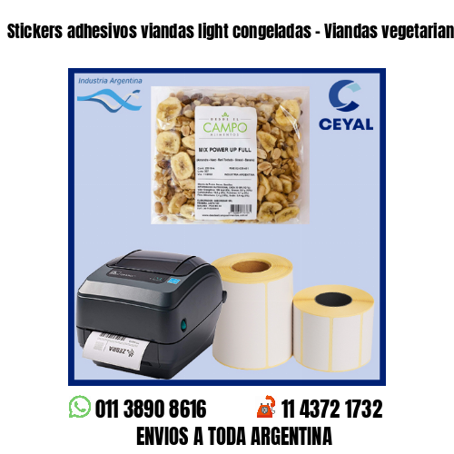 Stickers adhesivos viandas light congeladas – Viandas vegetarianas