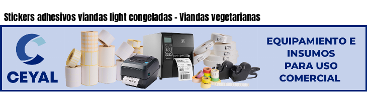 Stickers adhesivos viandas light congeladas - Viandas vegetarianas 
