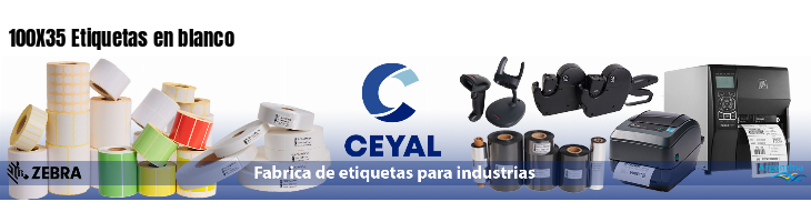 100X35 Etiquetas en blanco 