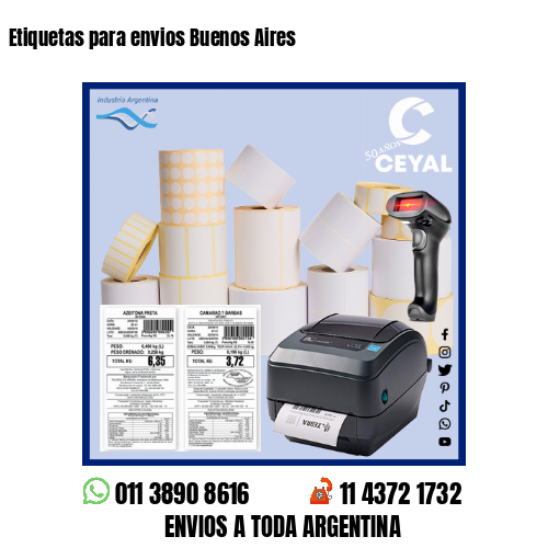 Etiquetas para envios Buenos Aires