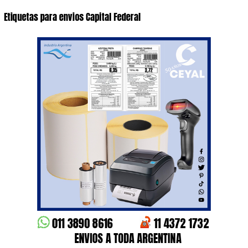 Etiquetas para envios Capital Federal
