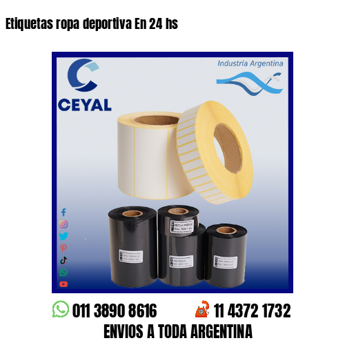 Etiquetas ropa deportiva En 24 hs