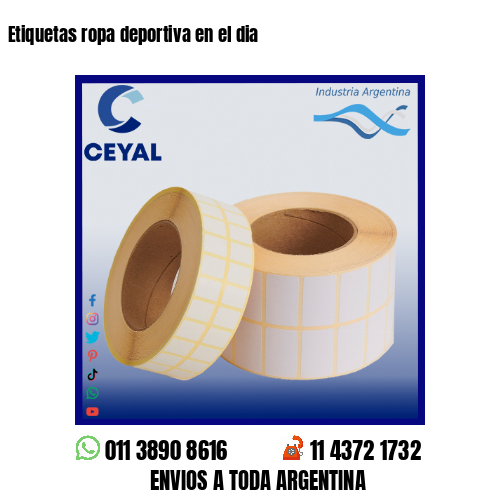 Etiquetas ropa deportiva en el dia