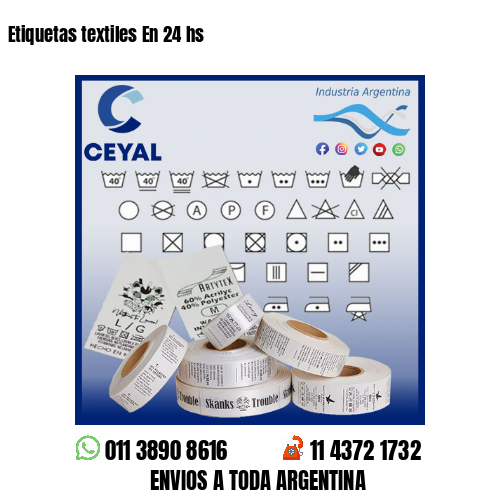 Etiquetas textiles En 24 hs